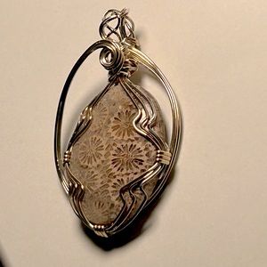 Fossil Coral Cabochon pendant